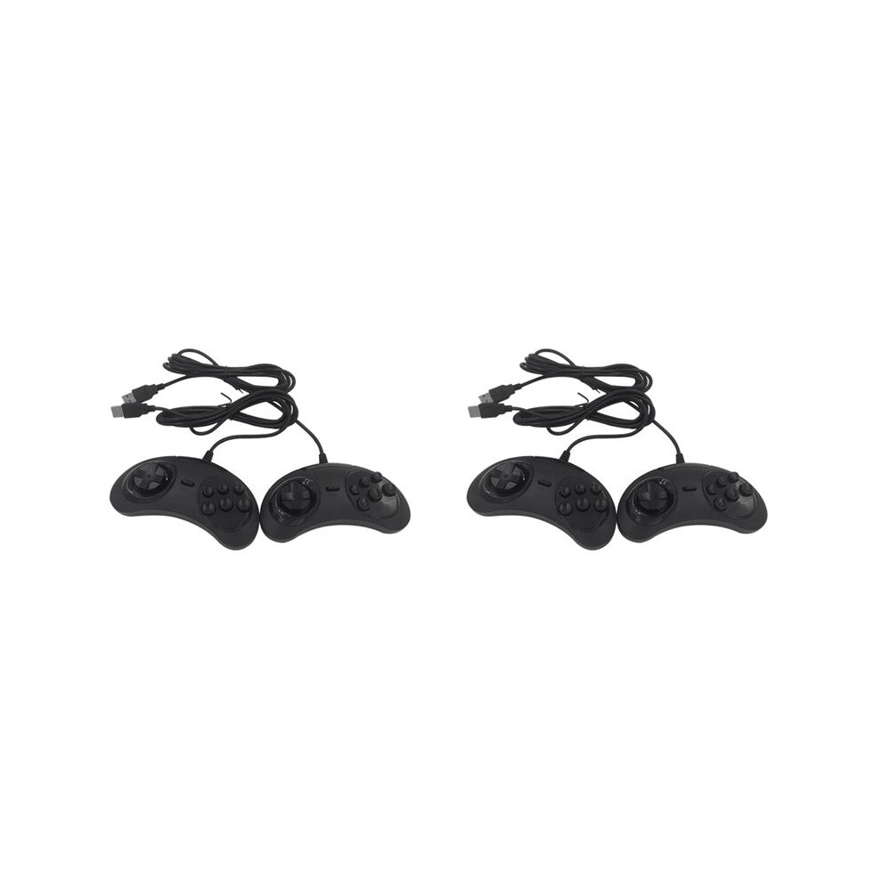 4X Usb Gamepad Game Controller 6 Buttons For Usb Gaming Joystick Holder For Pc Mega Drive Gamepads 6132206203955