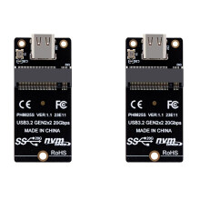 2X NVME Naar USB 3.2 Type-C Adapter M2 NVME SSD Adapter ASM2364 USB 3.2 GEN2 X2 20Gbps Ondersteuning M2 Nvme SSD 2230/42/60/80