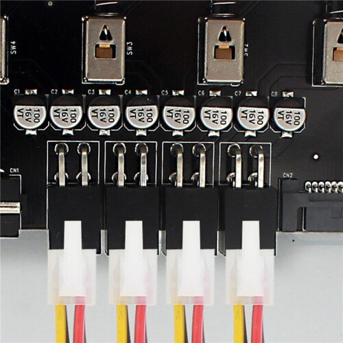 2X 4 Way Hard Disk Selector Controller Hard Drive Power  Module for Desktop Computer Support 2.5/3.5 Inch  HDD 1