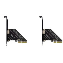 2X Carte D'Extension PCIe 4.0 X4 Vers Oculink SFF8611/8612 Vers SSD SFF-8639 U.2 pour Carte Graphique Externe pour Win/Linux