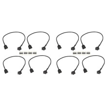 8 Stuks RGB-Verlengkabel 12V 4-Pins Naar SM 4-Pins Vrouwelijke ARGB-Connectoradapterkabel voor Computerventilator Moederbord LED-Strip