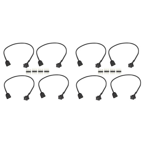 Câble D'Extension RVB 8 Pièces pour Ventilateur D'Ordinateur, Carte Mère, Bande LED