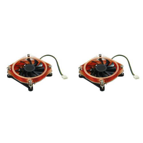 2X All-Coppe CPU Radiator HTPC Chassis Silent Fan CPU Temperature Control Ultra-Thin Radiator  Chassis 1