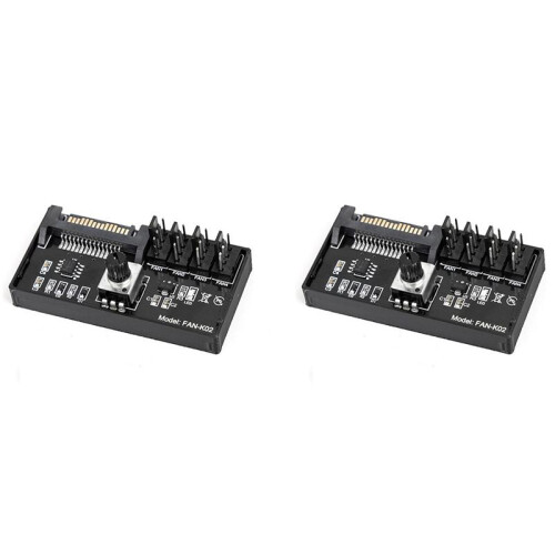 2X PWM Fläkthastighetskontroll Högeffekt   Power 4Pin Fläktregulator NAS Server Fläkthastighetskontroll 4-Vägs PWM Fläktregulator