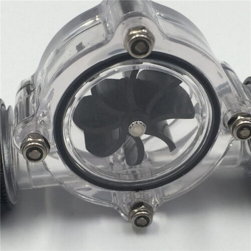 2X G1/4Inch Flow Indicator,Clear Main Body,Black Blade,Matte Black Pc Computer Water Cooling System Flow Meter Indicator 2