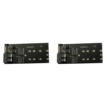 2X 2-Port SFF-8643 U.2 zu NVMe M.2 NGFF SSD Konvertierungskartenadapter SFF-8643 U.2 zu Dual M-Key NVME M2 NGFF SSD Adapter