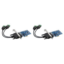 2X PCI-E-zu-RS485/422-Erweiterungskarte, Serieller Kartenkonverter im Industriequalität mit Spannungsunterdrückungsschutz, 2 Anschlüsse