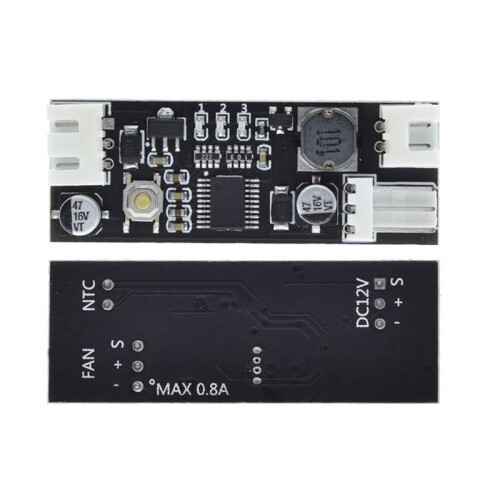 4X Single 12V 0.8A  PWM 2-3 Wire Fan Temperature Control Speed Controller Chassis Computer Noise Reduction Module 2