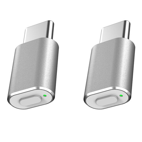 2X Type C Mouse Jiggler Undetectable Mouse Mover USB C Mouse Shaker Simulated Mouse Movement Silver
