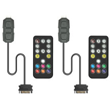 2X ARGB Controller 5V 3pin Naar Voeding RGB Controller 3PIN Hub voor Computer CPU Behuizing Ventilator LED Licht Radiator Zwart