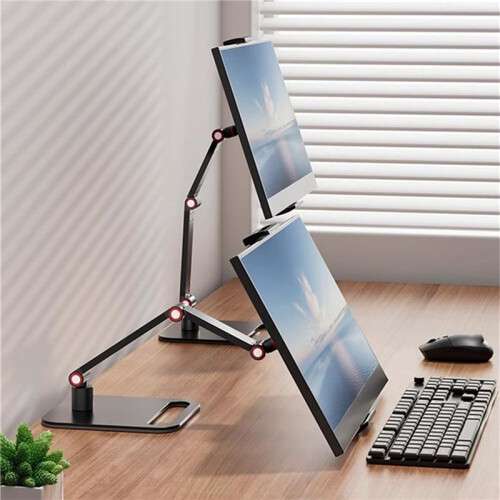 2X Support de Moniteur Portable Support de Tablette Support de Bureau Réglable pour Moniteur Portable 1