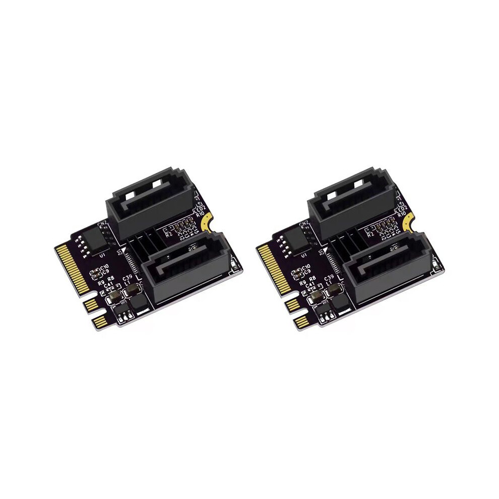 2X M2 To Sata3.0 Expansion Card Key A+E Wifi M.2 To Hdd Adapter Drive-Free Jmb582 Adapter Card 6033466584009