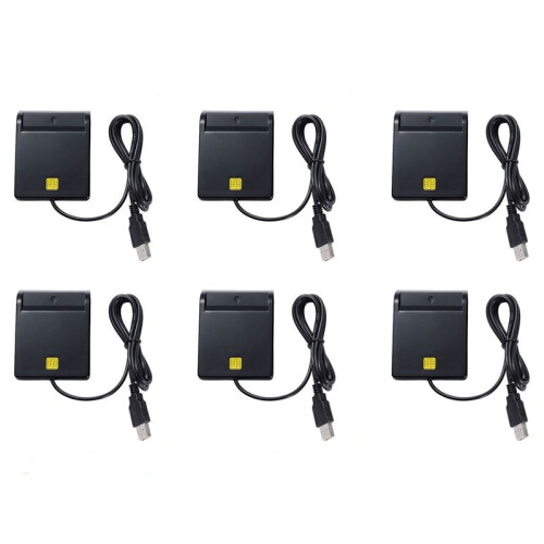 6X USB  Card Reader for Bank Card IC/ID EMV Card Reader High Quality for Windows 7 8 10 for Linux OS USB-CCID ISO
