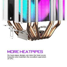 3X Cpu-Luchtkoeler 6 Heatpipes Twin-Tower Koellichaam met 90 mm Regenboog Led-Ventilatoren voor 775/1150/1155/1156/1366