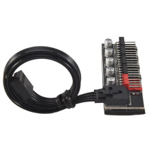 2X 5 Port PC Lüfter Hub Splitter Drehzahl Regler Adapter für 4-Polige PWM Kühler Lüfter Computer Kabel Steckverbinder