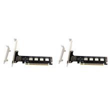 2X Carte D'Extension PCI-E X16 Split 4 Oculink SFF8611 et 8612 NVME PCIe SSD pour Extension de Carte Mère