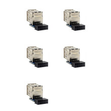 5 Stück 9-Poliger Motherboard-auf-Dual-USB-2.0-Anschluss, Schwarzes Motherboard auf 2 USB 2.0 A, Interner Header-Adapter