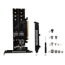 2X Neue PCIe zu M2 Adapter Karte PCIe X16 4 Port M2 NVME M Key SSD Konverter M.2 PCI Express X16 Adapter VROC Erweiterung Karte