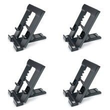 4X Desktop Tablet Computer Stand Multi-Stage Foldable Portable Desktop Student Learning Machine Stand for (Black)