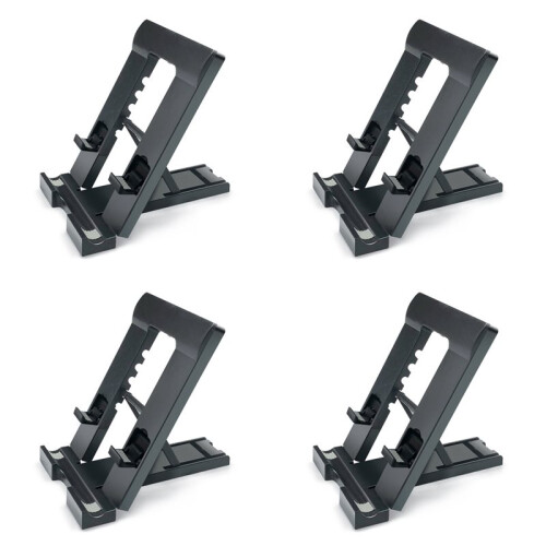 4X Desktop Tablet Computer Stand Multi-Stage Foldable Portable Desktop Student Learning Machine Stand for  (Black)