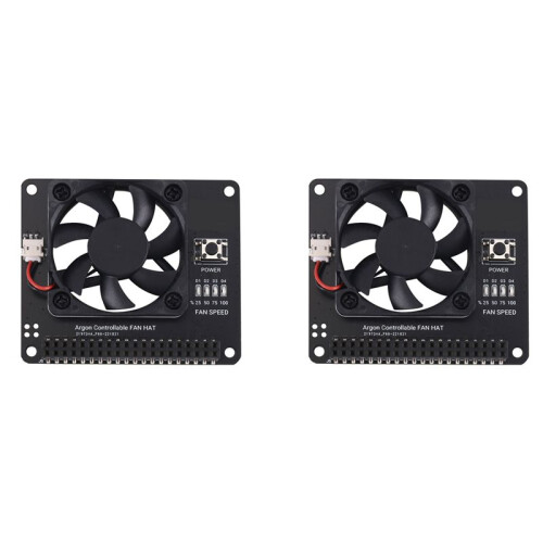 2X Argon FAN HAT for Raspberry Pi 4B 3B+ 3B PWM Software Control Fan Function Power Button for Argon NEO Case for Pi 4