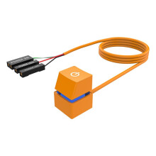 Interruttore da Tavolo per Computer da 2M con Luci LED Colorate Scheda Madre PC Pulsante di Accensione/Spegnimento Esterno per L'Home Office