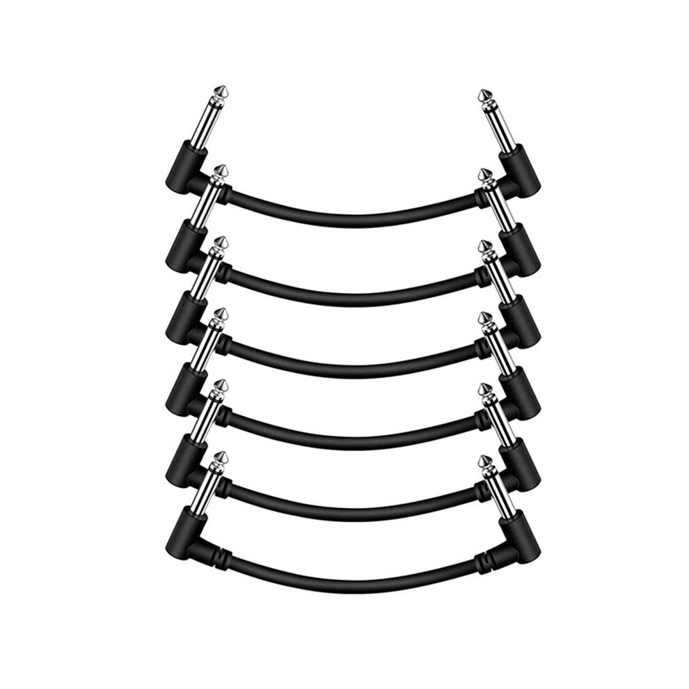 Guitar Patch Cable Guitar Effect Pedal Cables, 6 Pack 15Cm Black 6033887344695