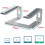 Supporto nel Alluminio per Supporto Portatile per Laptop Supporto da Tavolo Nero 8