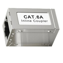 RJ45 Hona Till Hona CAT6A SkäRmad Koppling Inline Ethernet-Koppling Ethernet-FöRläNgningsadapter Ethernet-Kabel