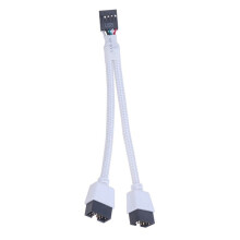 Audio HD Extension Cable for PC DIY 15cm Computer Motherboard USB Extension Cable 9 Pin 1 Female to 2 Male Y Splitter
