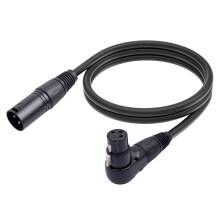 1 Stuks XLR Microfoon Verlengkabel Adapter, 90 Graden XLR Female Naar Rechte XLR Mannelijke 3-Pin Mic Kabel 1M
