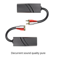 1-Par RCA Audio NäTverkskabelföRläNgare Twisted Pair Transmitter RCA Interface 2-Way Audio Extender RJ45 Till RCA Extender