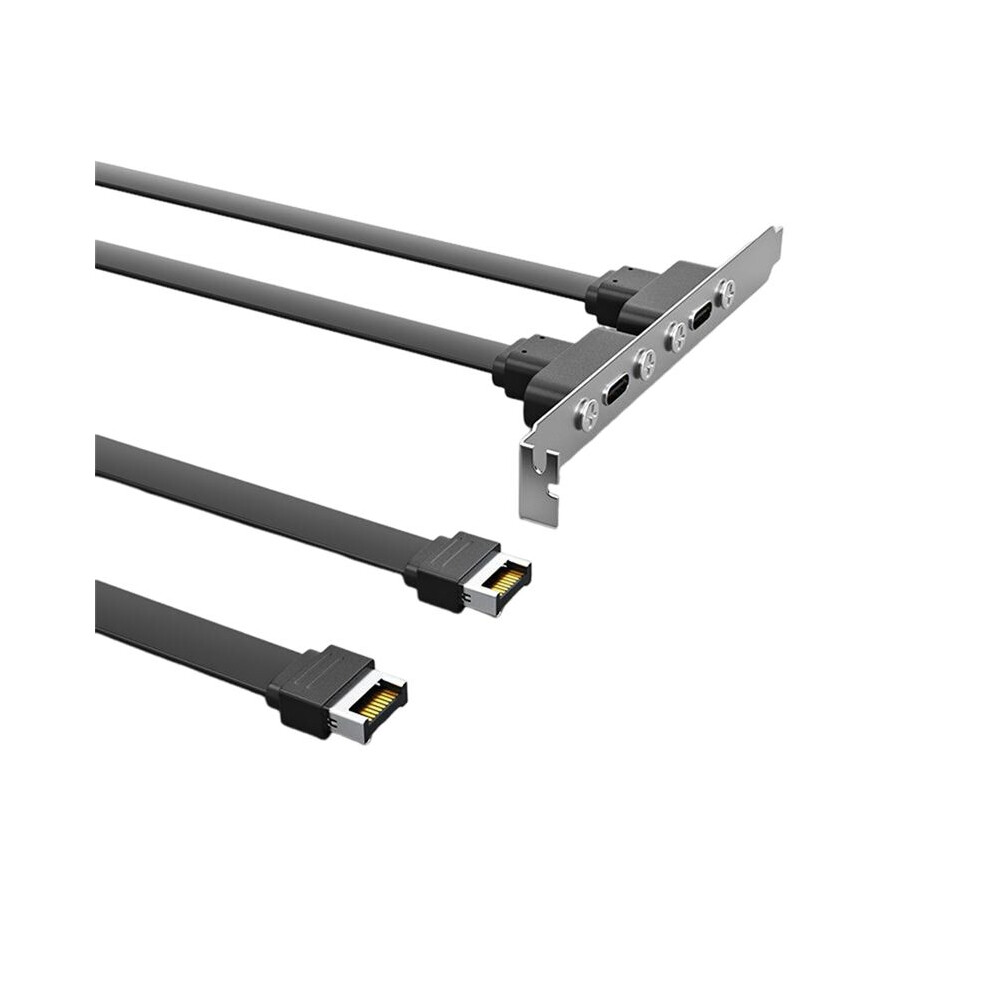 Usb3.1 Baffle Cable 19Pin/Type-E To Type-C Front C Chassis Pci Bit 10Gbps Short Flat Cable A-80Cm 6033189717678