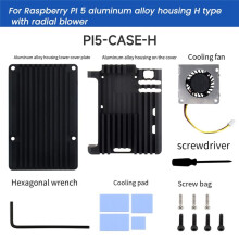 Per Raspberry Pi 5 Custodia Shell con Ventola di Raffreddamento Custodia con Armatura per Pi 5