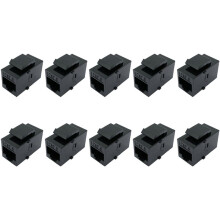RJ45 Cat6 Koppling UTP Inline Koppling Hona Till Hona Cat6 Jack Cat6 Kontakt 10 St