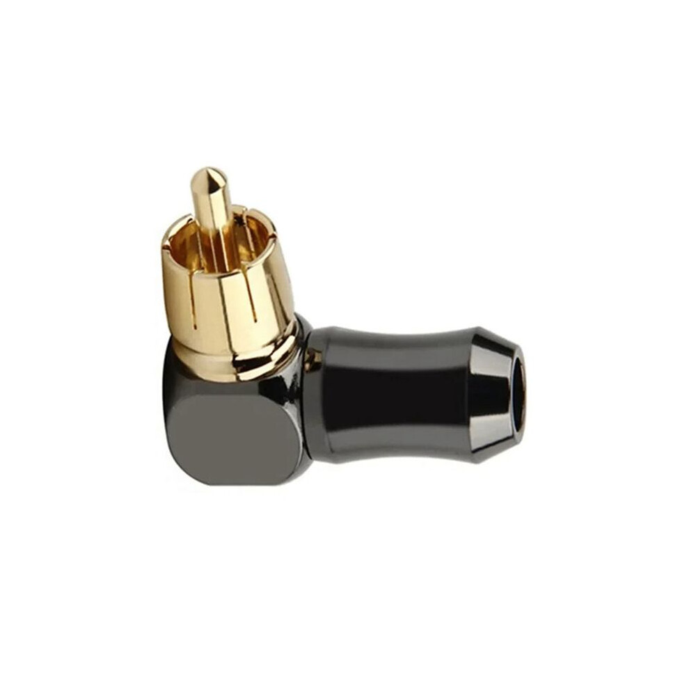 1Pcs Rca Connector Audio Plug Male 90 Degree Right Angle Elbow Speaker Terminal Conector For Soldering Video Cable 4713295147683