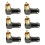 Conector RCA de 6 Uds, Conector de Audio Macho, Codo de Ángulo Recto de 90 Grados, Conector de Terminal de Altavoz para Soldar Cable de Vídeo 2
