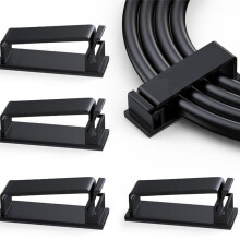 50 Pièces Gestion des Câbles Clips de Câble Auto-Adhésifs Support de Câble Auto-Adhésif Organisateur de Câbles Fort pour Bureau/Maison/Bureau