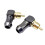Conector RCA de 6 Uds, Conector de Audio Macho, Codo de Ángulo Recto de 90 Grados, Conector de Terminal de Altavoz para Soldar Cable de Vídeo 4