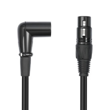 Presa XLR A 3 Pin da Maschio A Femmina Ad Angolo Retto Cavo Audio per Microfono Cavo Schermato Accessori per Strumenti Musicali