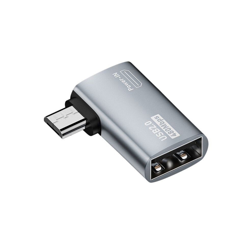 4K Otg Cable Adapter Power Supplied Micro-Usb To Usb With Angle Design. Suitable For Tablet, Tv(Left) 6033725990930