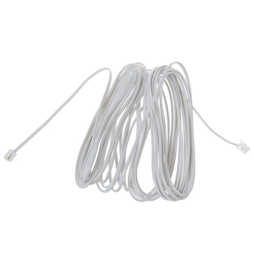 9M 30Ft RJ11 6P2C Modulaire Telefoonkabels Draad Wit