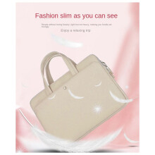 Tablet Bag Sleeve Case for 15-15.6 Inch Tablet Sleeve Case Waterproof Laptop Handbag Beige