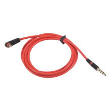 3.5mm 1/8 inch Male to Male 4 Pole Car AUX Audio Cord Cable Record Headphone RED
