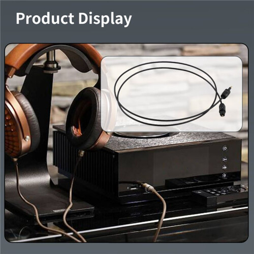 1m 3ft Toslink to  Plug 3.5mm Digital Optical SPDIF Audio Cable Gold Plated 2
