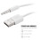 3.5mm Plug Audio AUX to USB 2.0 Plug Adapter Charging Cable 1M White 6