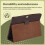 Folding Folio Case Tab Cover Stand For  Surface 3 10.8inch Tablet PC Brown 5