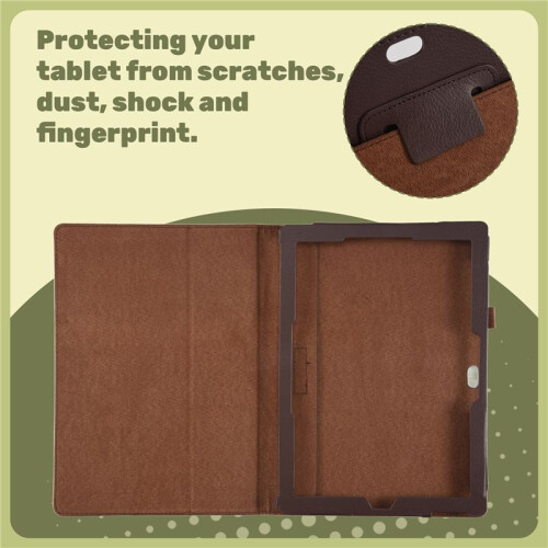 Folding Folio Case Tab Cover Stand For  Surface 3 10.8inch Tablet PC Brown
