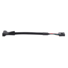 Black USB 2.0 9 Pin Female to USB 3.0 20 Pin Male Cable Adapter Connector