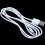 3.5mm Plug Audio AUX to USB 2.0 Plug Adapter Charging Cable 1M White 9